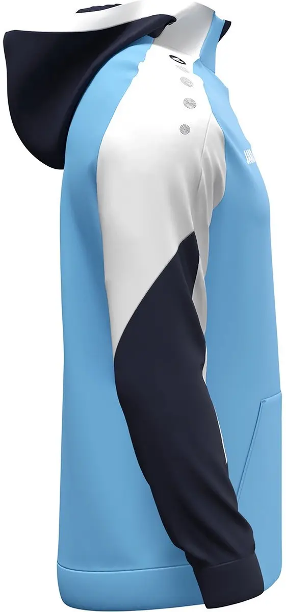 Jako Dynamic Hooded Half Zip Heren - L - Hemelsblauw/Wit/Marine