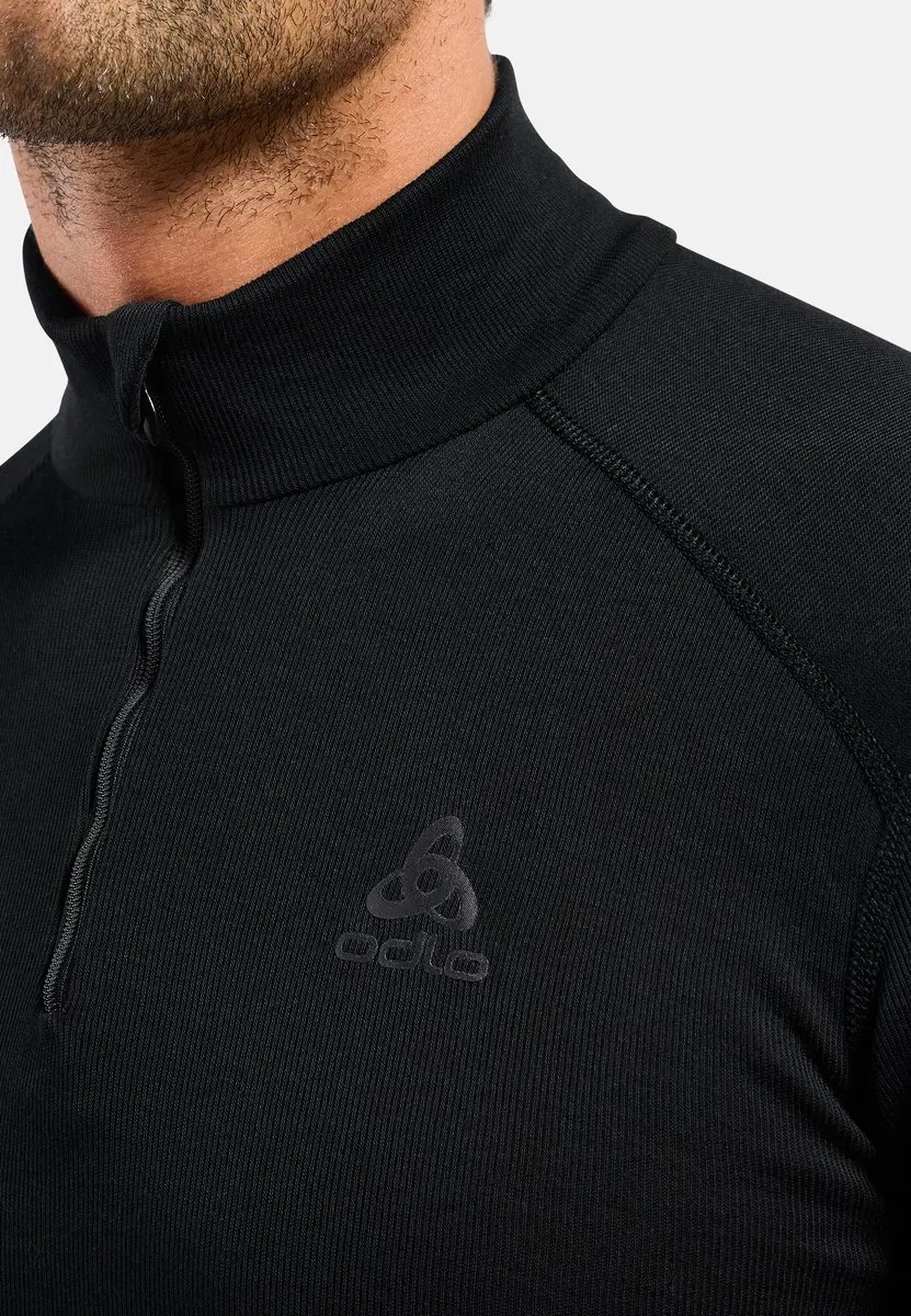 ODLO Active Warm Col 1/2 Zip Thermoshirt Heren - S - Zwart