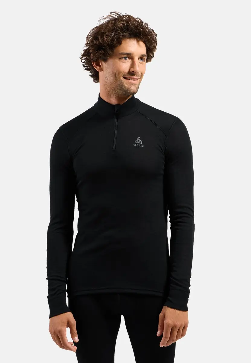 ODLO Active Warm Col 1/2 Zip Thermoshirt Heren - S - Zwart - afbeelding 6 van 6