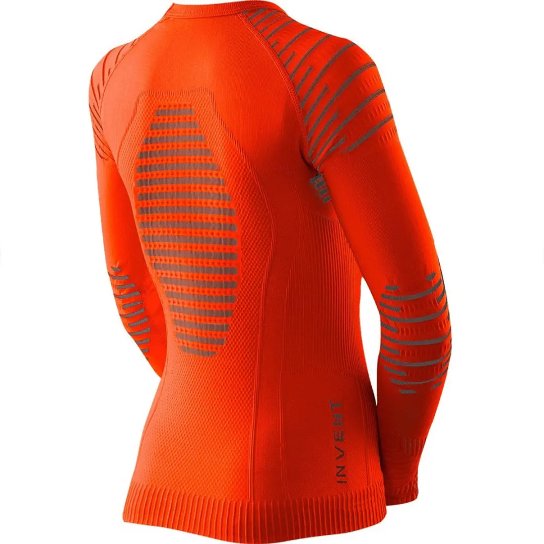 X-Bionic Invent 4.0 Shirt Lange Mouw - 8-9 jaar - Sunset Orange/Antraciet