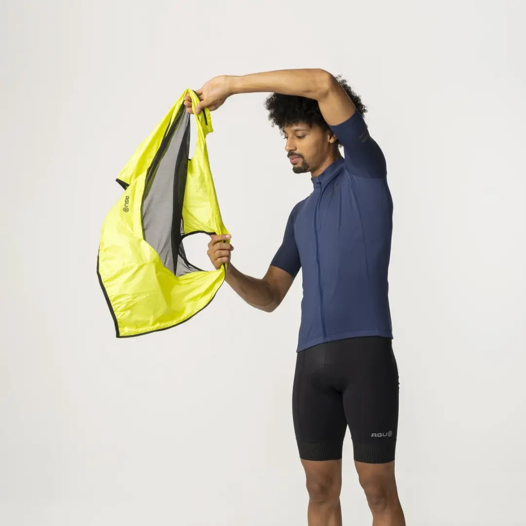 AGU Essential Fietsjack Windbody Heren Geel S - Waterafstotend