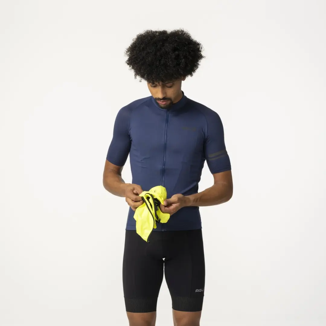 AGU Essential Fietsjack Windbody Heren Geel S - Waterafstotend