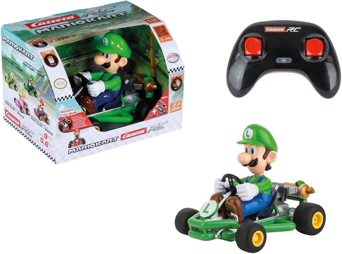Carrera RC Mario Kart Pipe Kart Luigi 1:18 - 2,4GHz