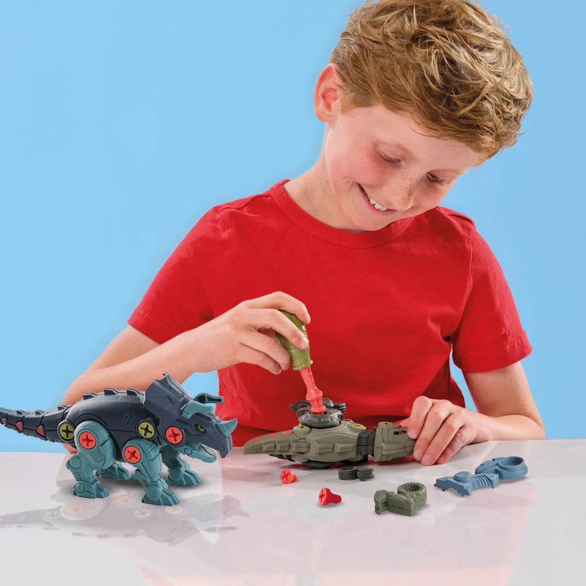SES Creative Dino Schroefconstructie 14291 - 55 Stuks