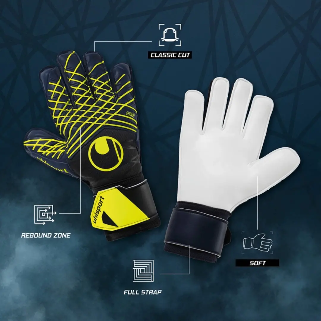 Uhlsport Prediction Soft Pro Keepershandschoenen 9 - Fluoro Geel/Navy