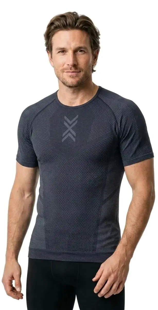 X-Bionic Xceed Hardloopshirt Heren XXL - Zwart/Rhinogrijs