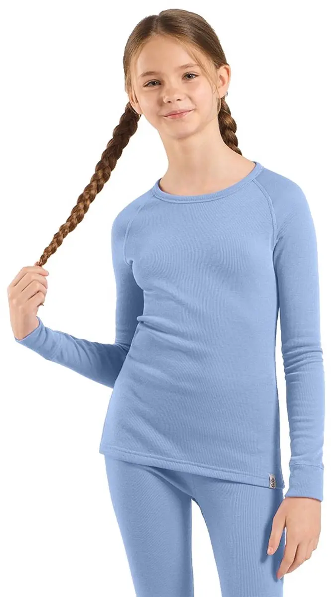 Odlo Active Warm Eco Crew Lange Mouwen Basislaag Blauw 14 Years Jongens,Meisjes