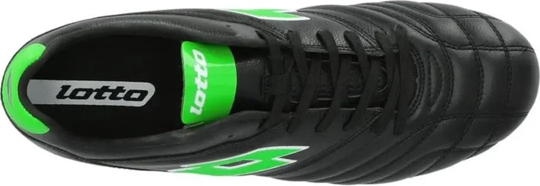 Lotto Stadio 300 III FG Voetbalschoen 42 - Zwart/ Groen - afbeelding 5 van 6