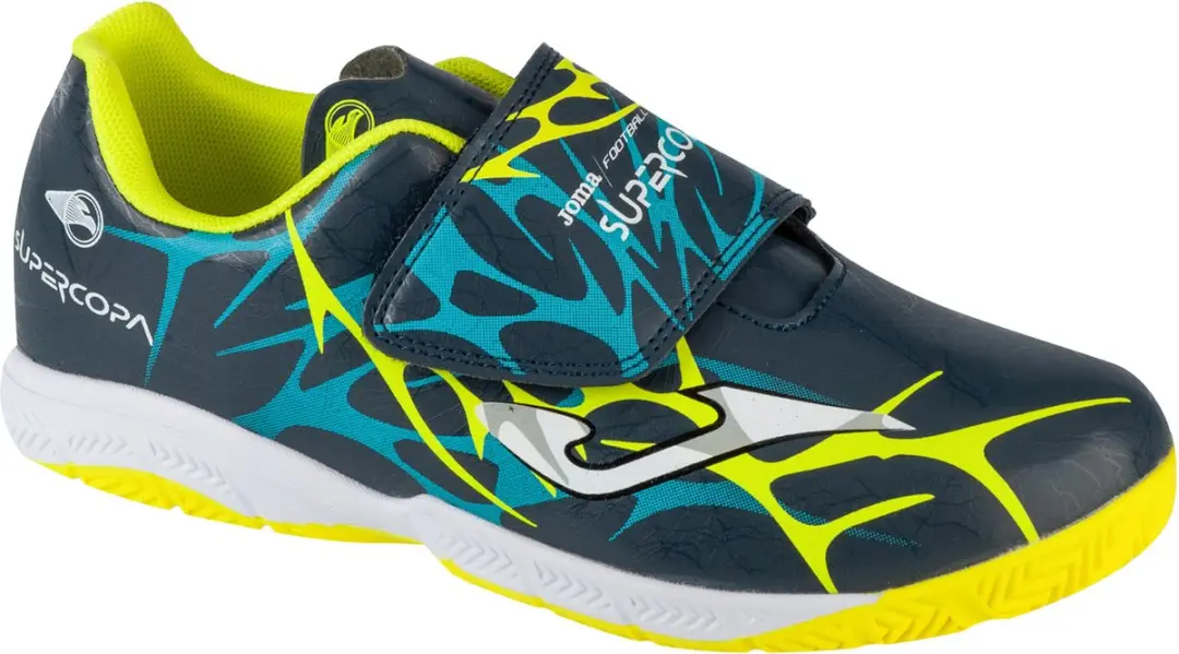 Joma Super Copa Jr 2503 INV SCJS2503INV, voor een jongen, Marineblauw, Indoorsch