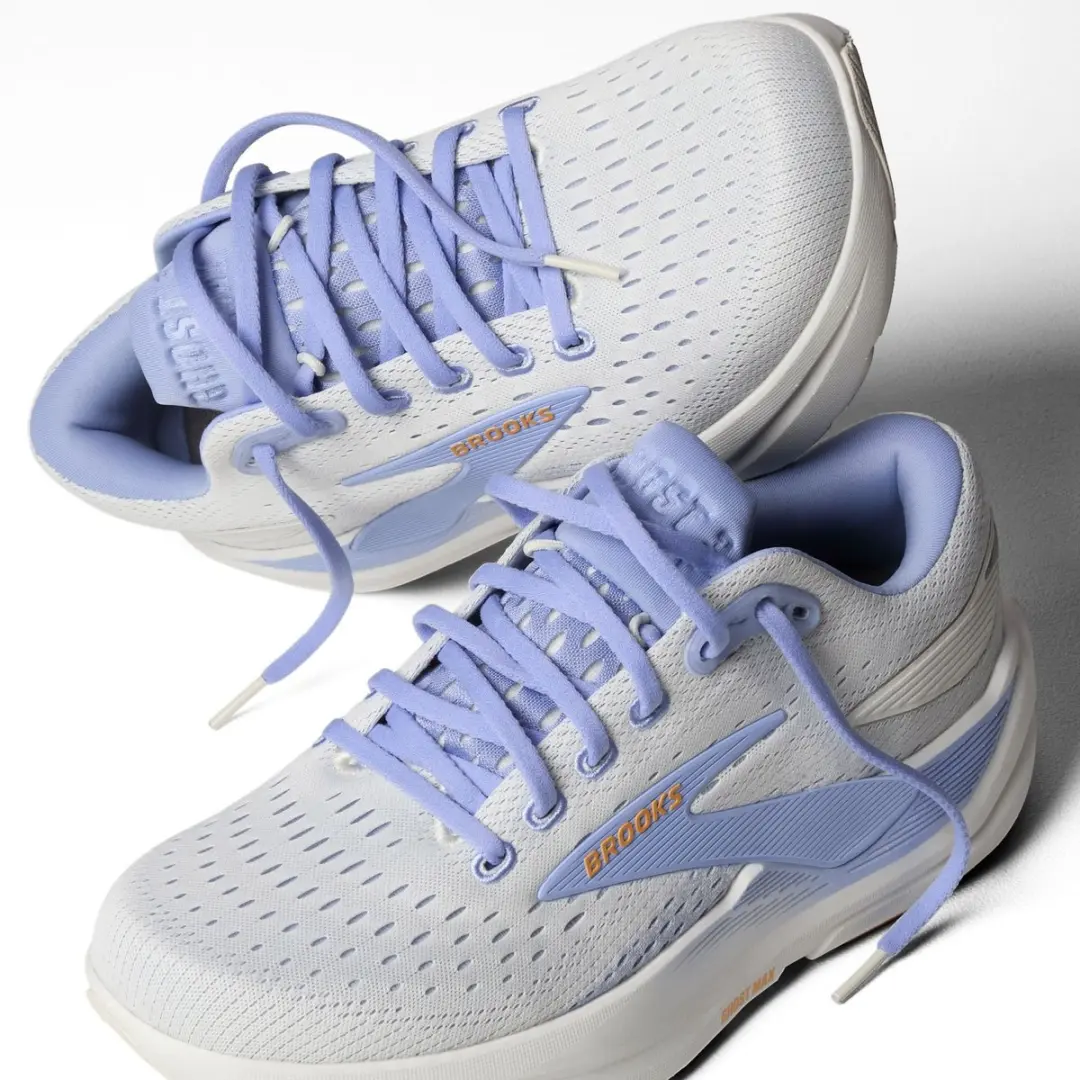 Brooks Ghost Max 3 Dames Hardloopschoenen - 38.5 - Wit/Blauw - afbeelding 6 van 6