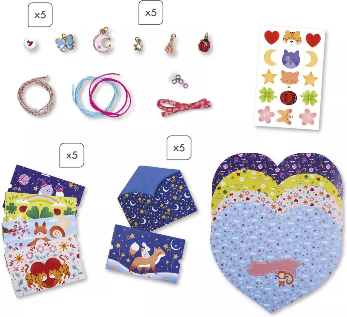 Janod Les Atelier Bijoux Maakset - 5 Wensarmbanden Multicolor - afbeelding 3 van 6