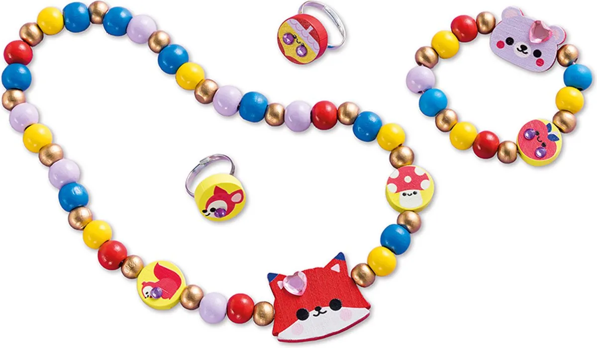 Janod Pretty Forest Les Premiers Ateliers Bijoux - 4 Houten Sieraden - afbeelding 6 van 6