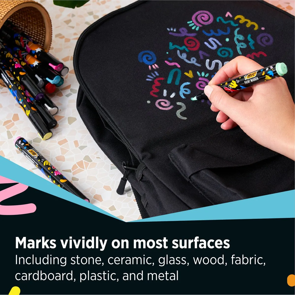Bic Intensity Paint Markers - 4 Stuks - Medium Punt - Diverse Kleuren - afbeelding 6 van 6