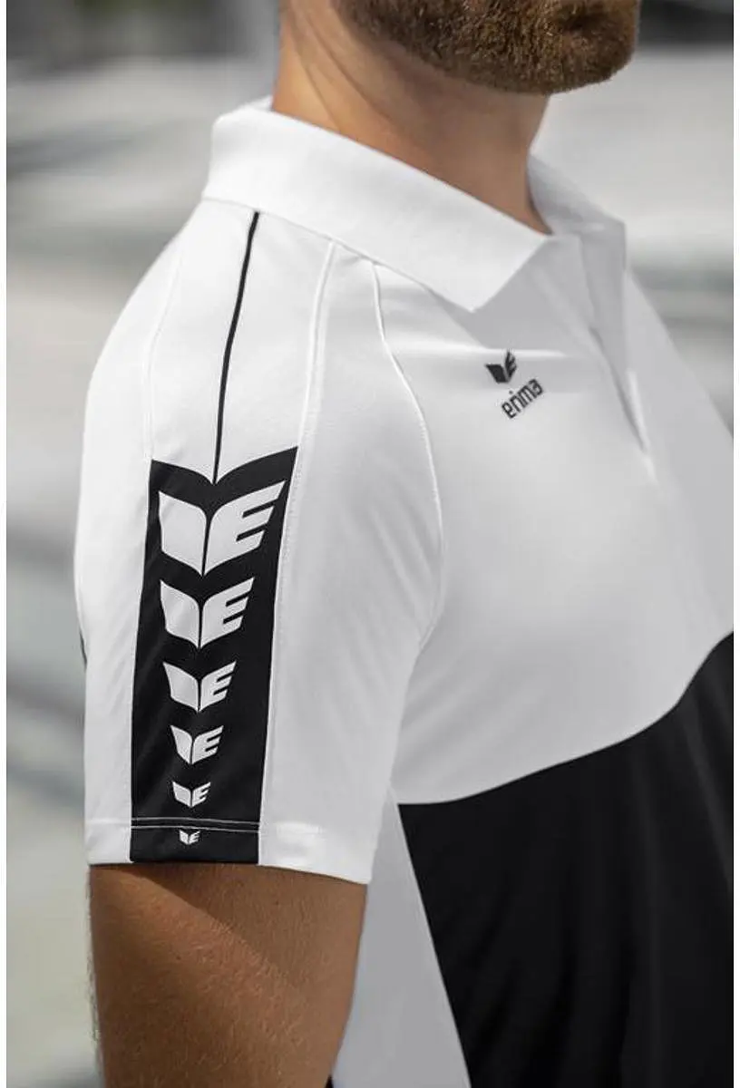 Erima Six Wings Polo Heren - 3XL - Wit/Zwart