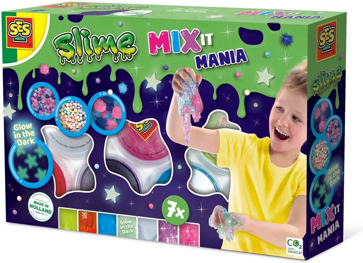 SES Creative Slime Mix It Mania Experimenteerset - 7 Kleuren