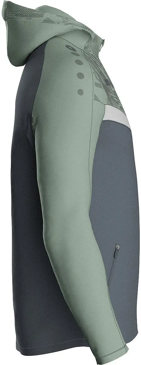 JAKO Iconic Jas Heren - XXL - Zachtgrijs/Mintgroen