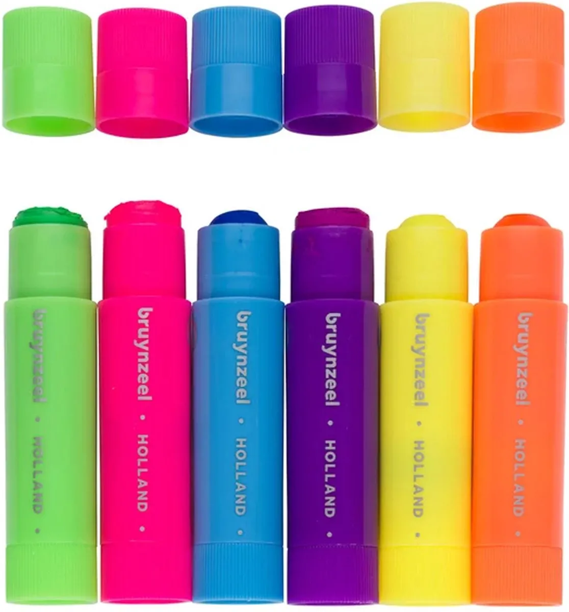 BRUYNZEEL Plakkaatverf Sticks Neon - 6 Kleuren - afbeelding 6 van 6
