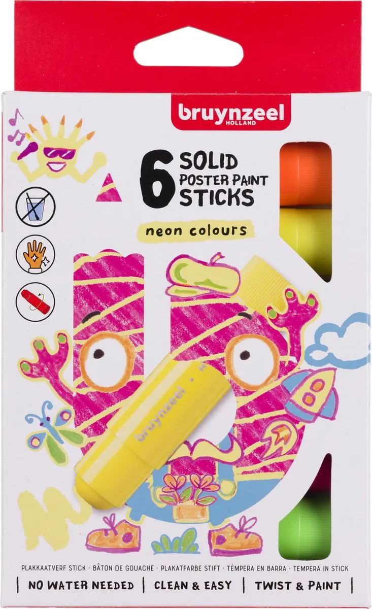 BRUYNZEEL Plakkaatverf Sticks Neon