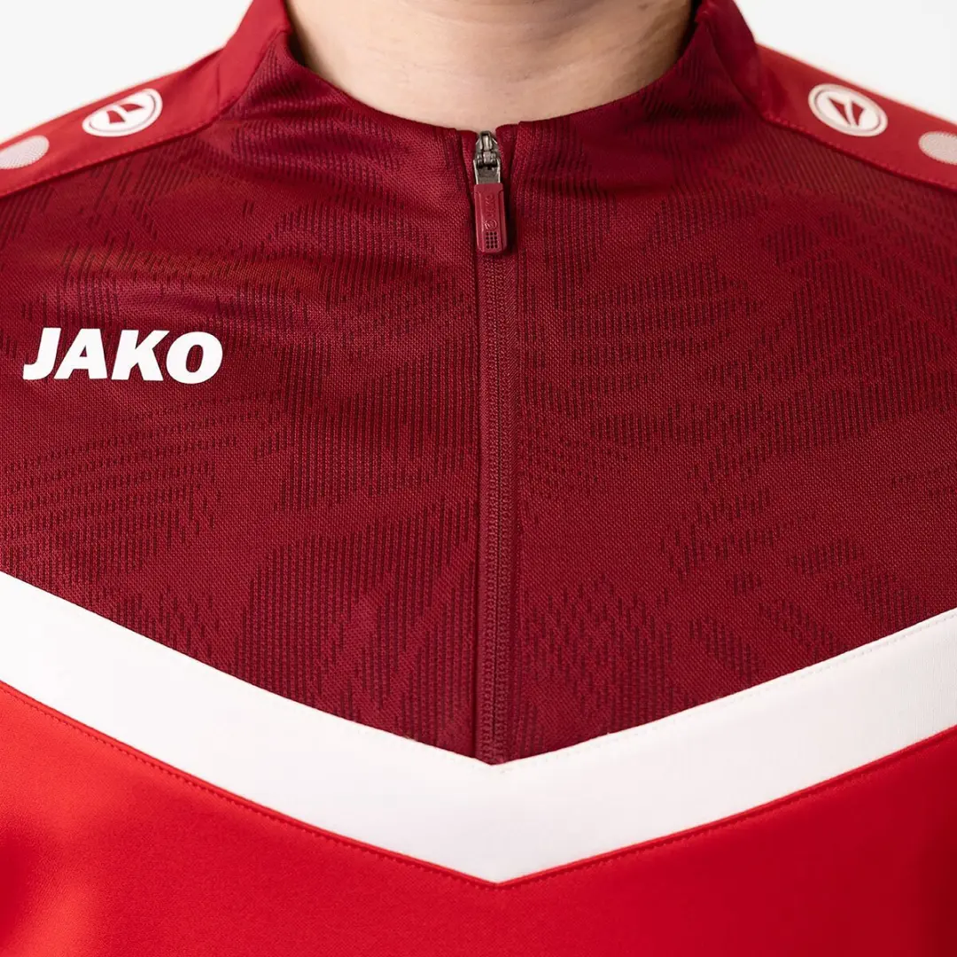 Jako Iconic Ziptop Trainingssweater - XXL - Rood/Wit