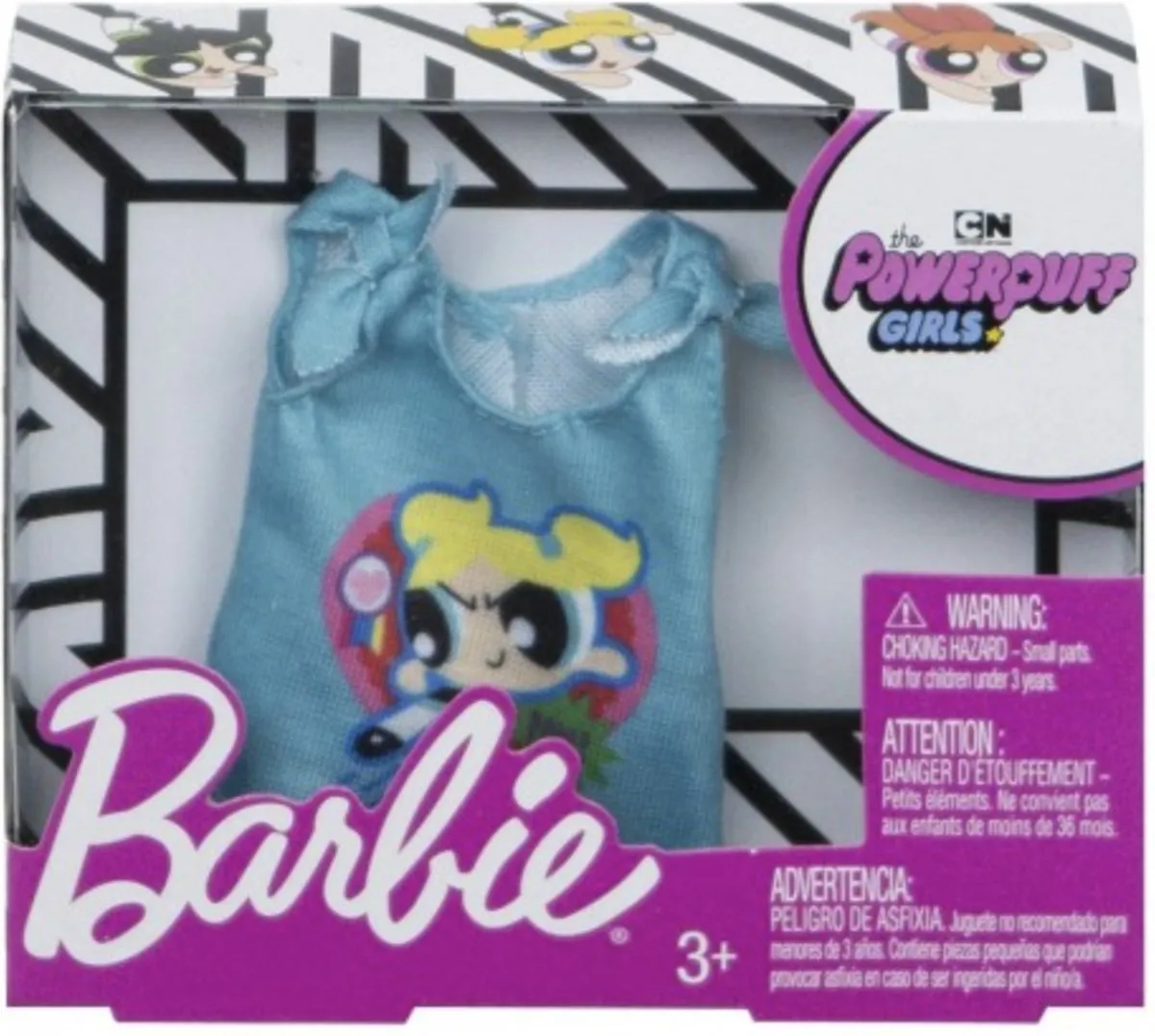 Barbie PowerPuff Girls Tienerpop Shirt - Blauw