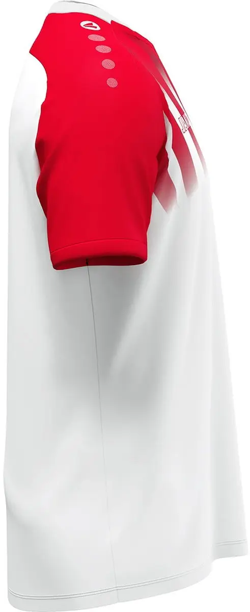 Jako Vintage Shirt Korte Mouw Kinderen 128 - Wit/Rood