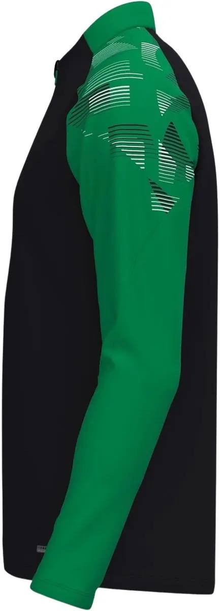 Jako Sonic Ziptop Heren - M - Zwart/Groen