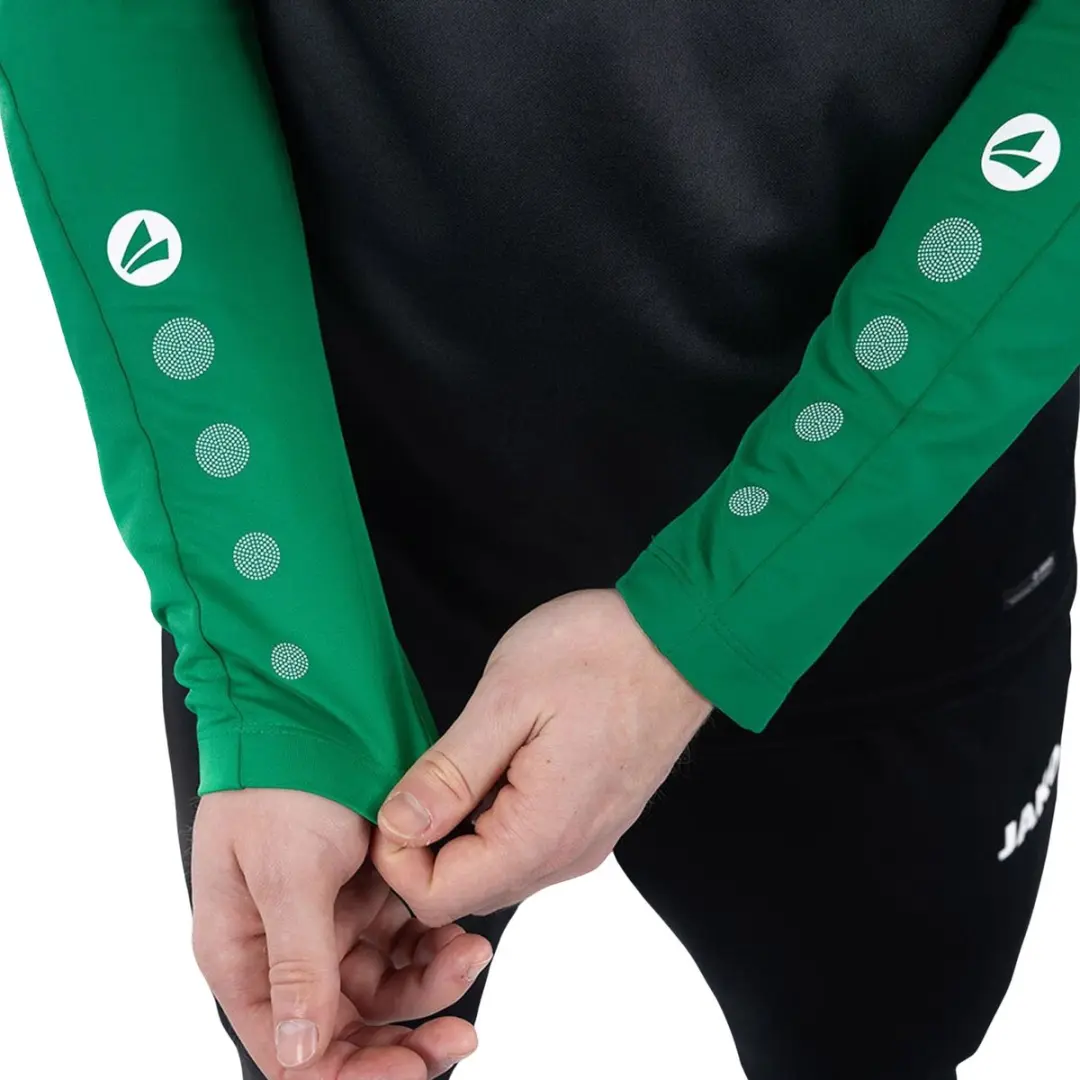 Jako Sonic Ziptop Heren - M - Zwart/Groen