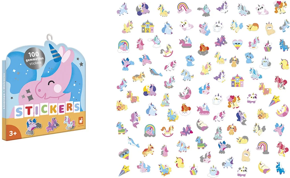 Janod Stickers Unicorn - 100 Stuks - afbeelding 6 van 6