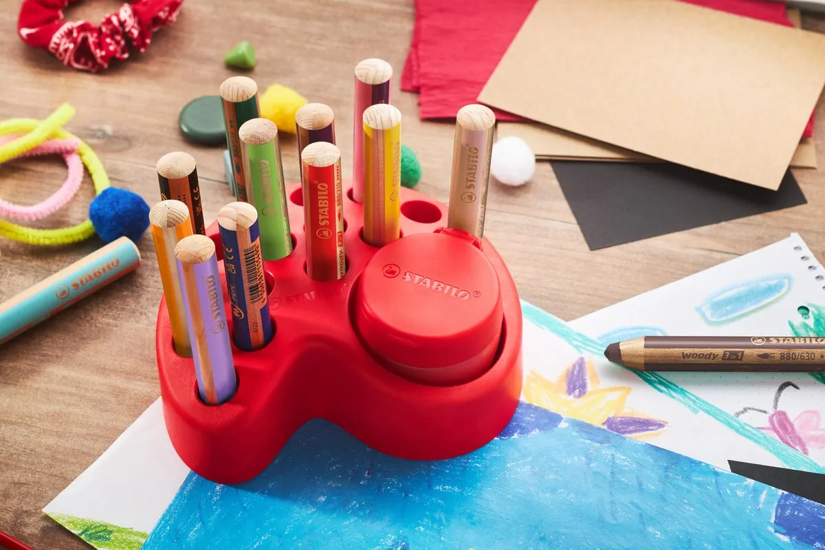 STABILO Woody 3-in-1 Premium Deskset - 15 Stuks - Multicolor - afbeelding 6 van 6