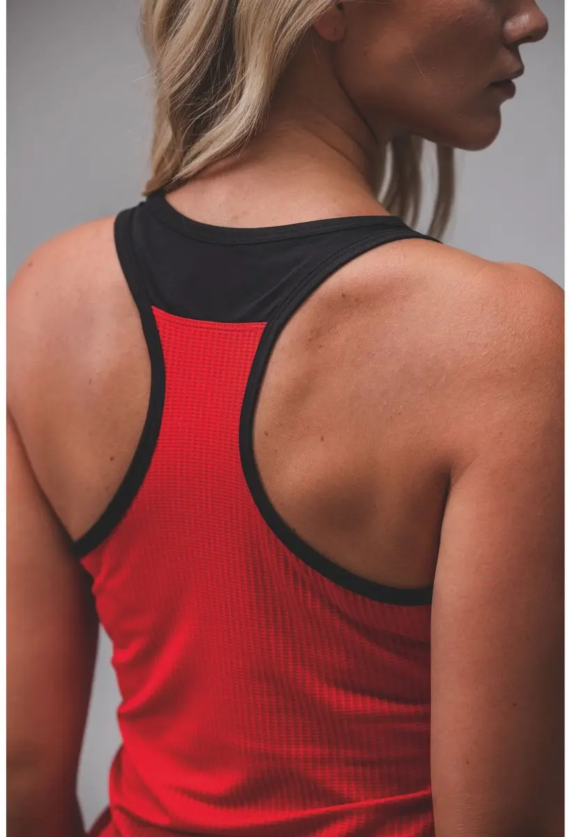 Erima Change Tanktop Dames - Rood/Zwart/Wit Maat 40