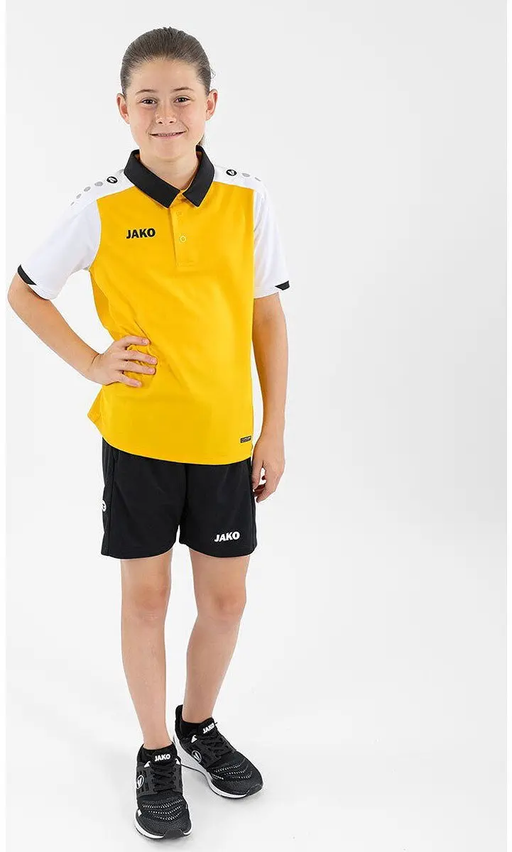 Jako Dynamic Polo Kinderen 164 - Geel/Wit/Zwart