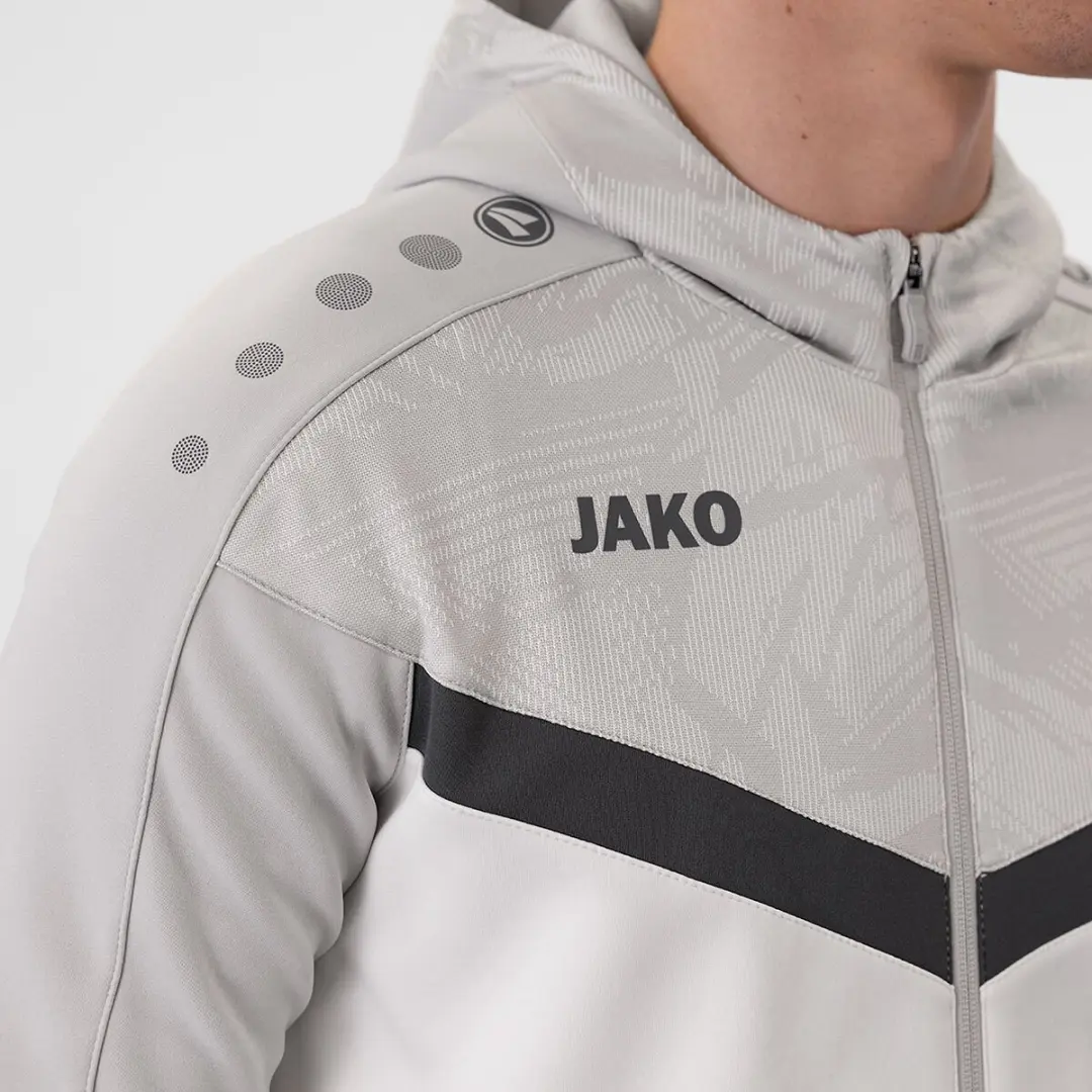 Jako Iconic Jas Met Kap Heren - Wit - Maat S