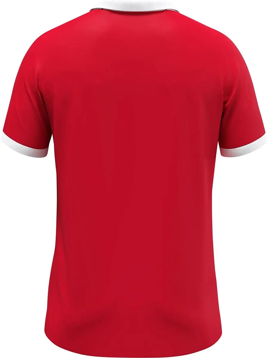 JAKO Glory Shirt Heren Korte Mouw - XL - Rood/Wit