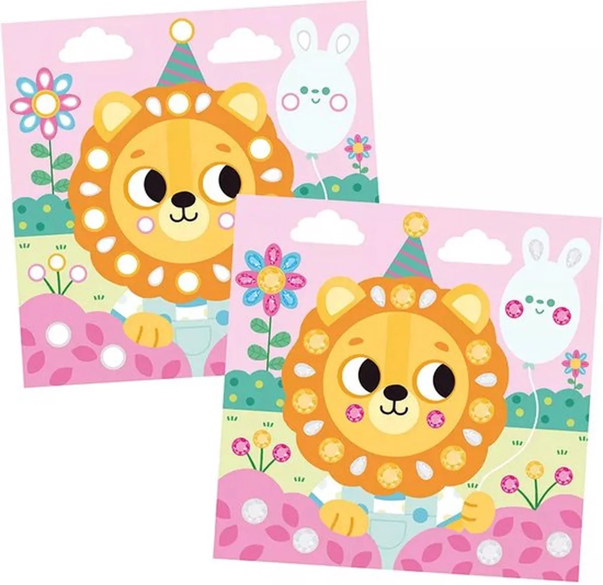Janod My Arts & Crafts Grote Strass Creatieve Doos - 4 Dierenschilderijen - Multikleur - afbeelding 4 van 6