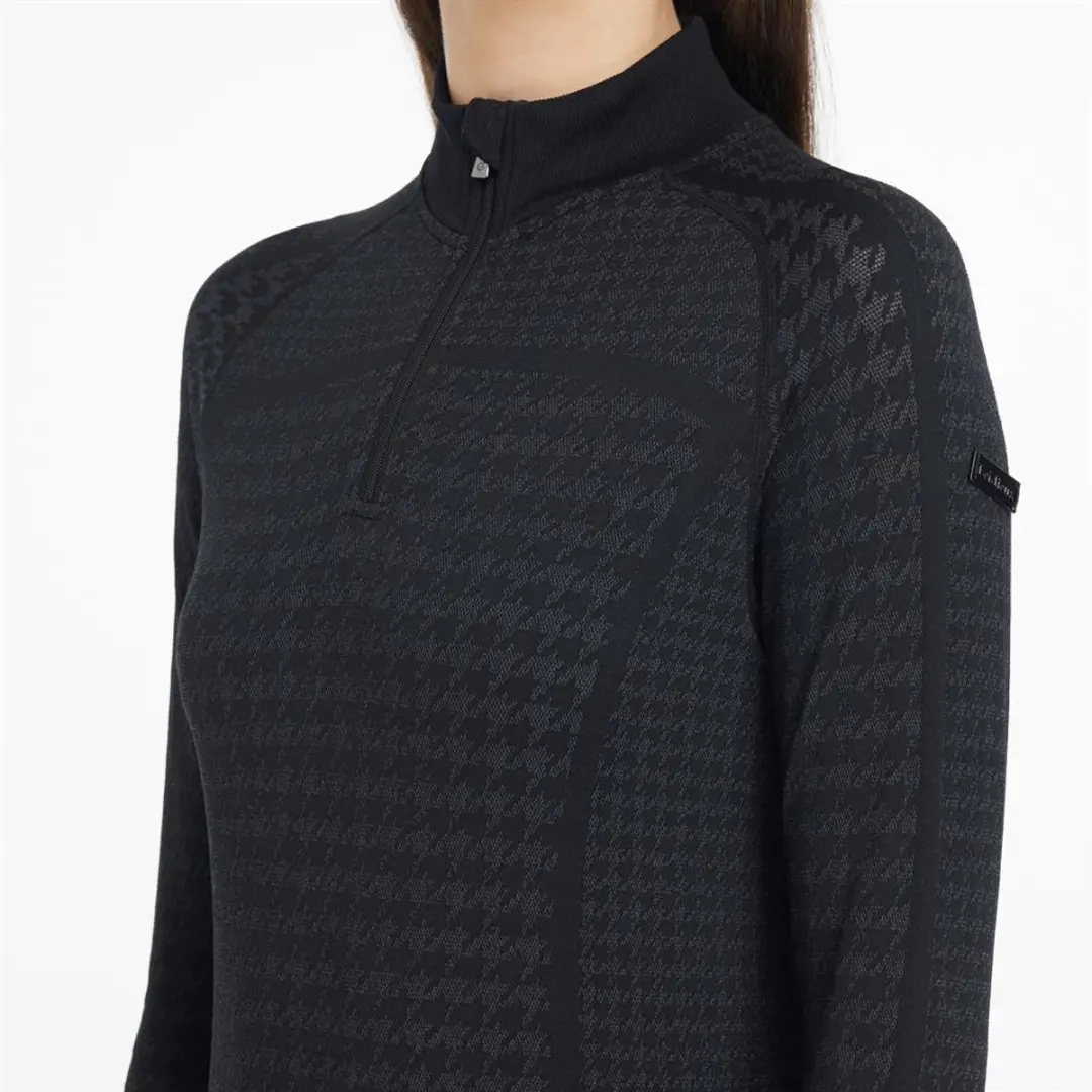 Lemieux Aspen Houndstooth Quarter Zip Shirt - Grijs - afbeelding 4 van 6