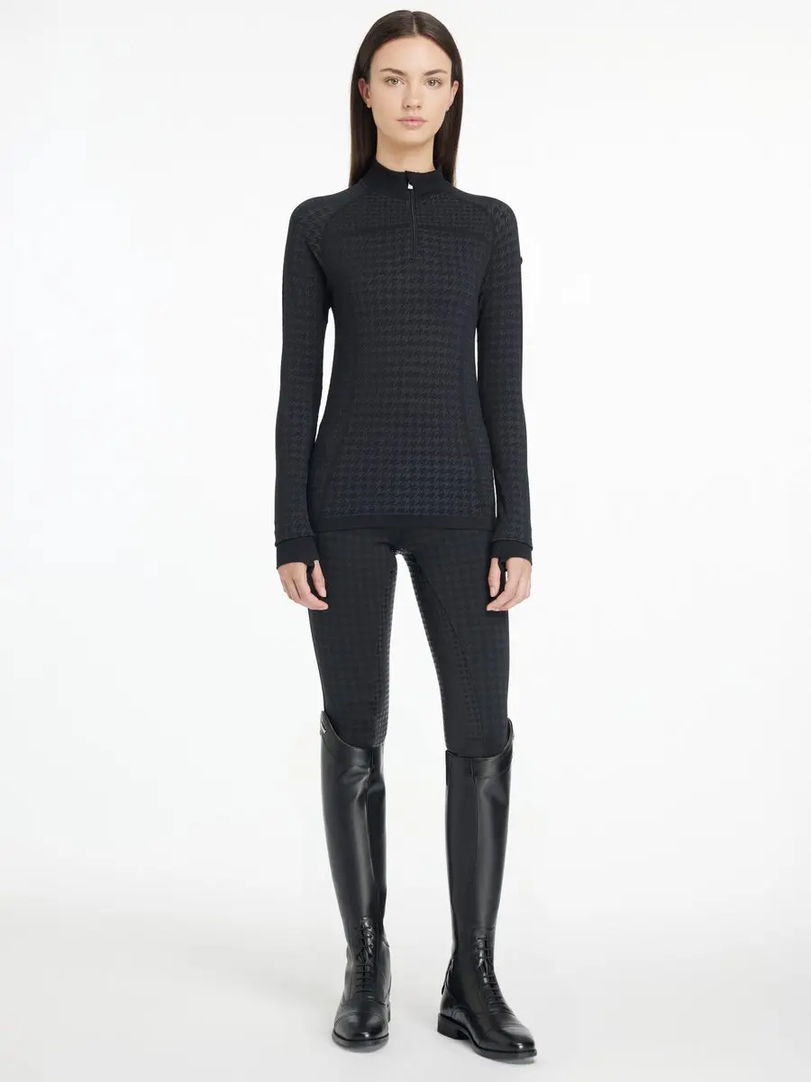 Lemieux Aspen Houndstooth Quarter Zip Shirt - Grijs - afbeelding 6 van 6