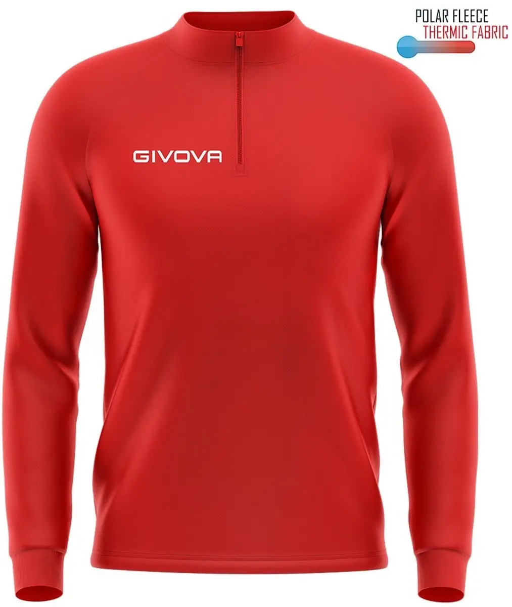 Givova Tecnica 500 sweatshirt met halve rits Rojo