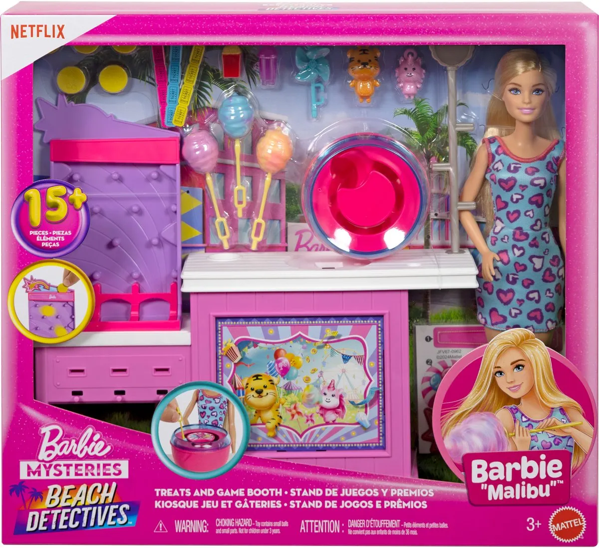 Barbie Mysteries Beach Detectives Suikerspinspelset - Multicolor