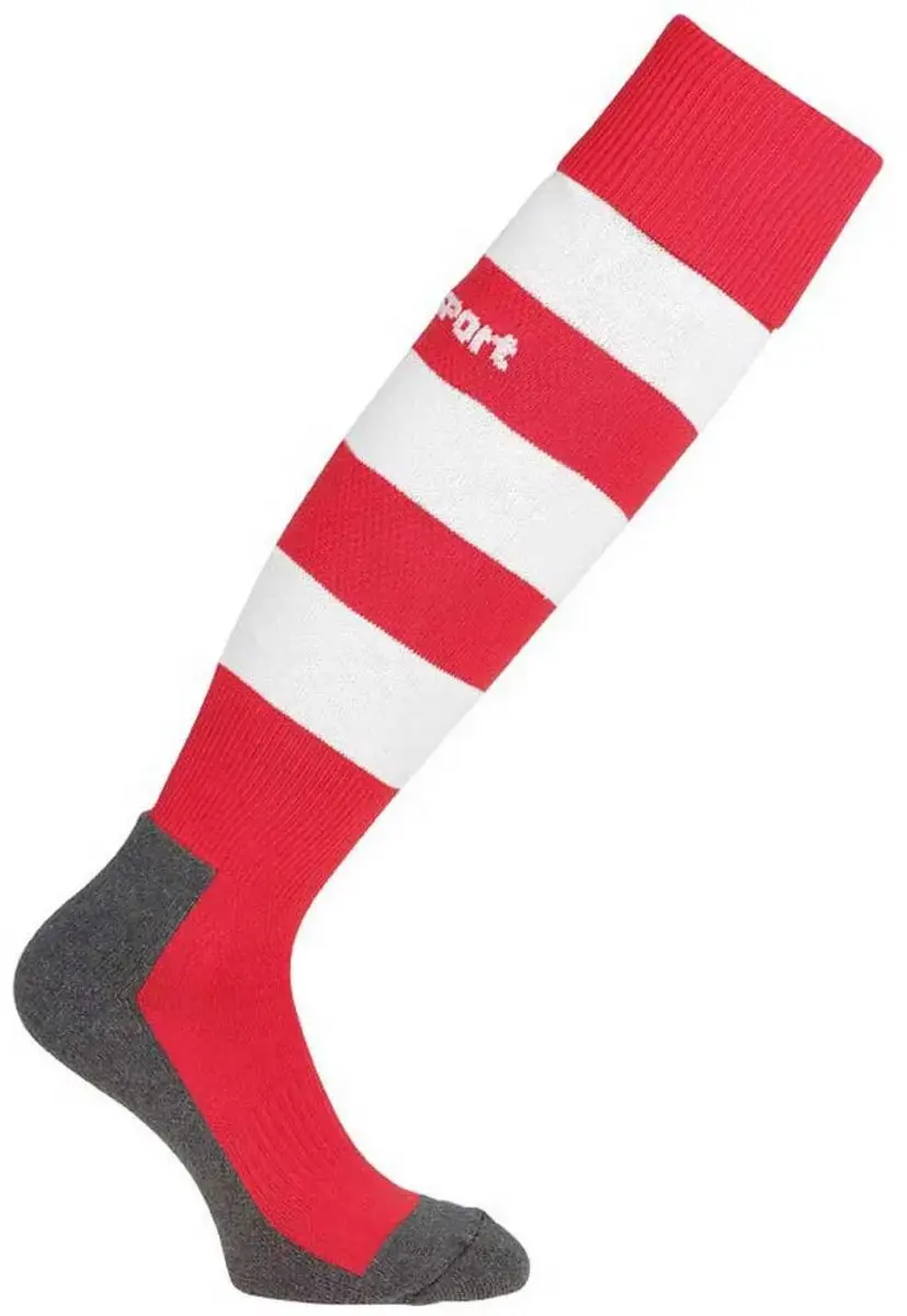 Uhlsport Team Pro Essential Stripe Voetbalkousen - Rood/Wit - 41-44