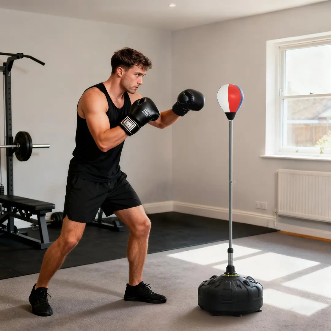 SPORTNOW Punchingball A91-306V00 - Basis vulling - Rood/Zwart - afbeelding 4 van 6
