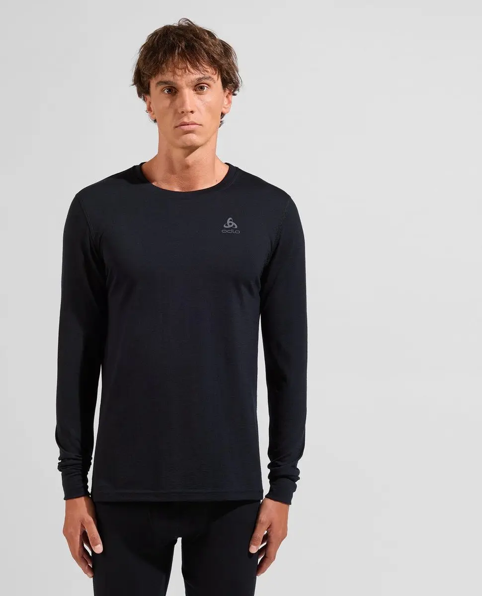 ODLO Natural Merino 200 Thermoshirt Lange Mouwen - XXL - Zwart