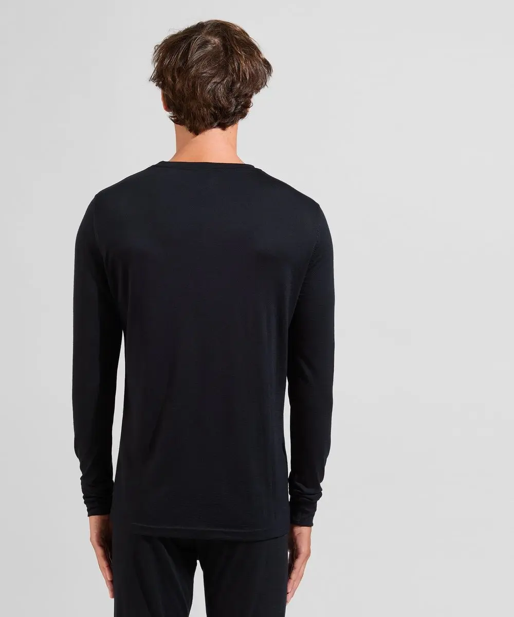 ODLO Natural Merino 200 Thermoshirt Lange Mouwen - XXL - Zwart