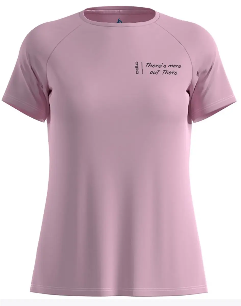 Odlo Odlo T-shirt crew neck s/s ESSENTIAL PRINT ROZE