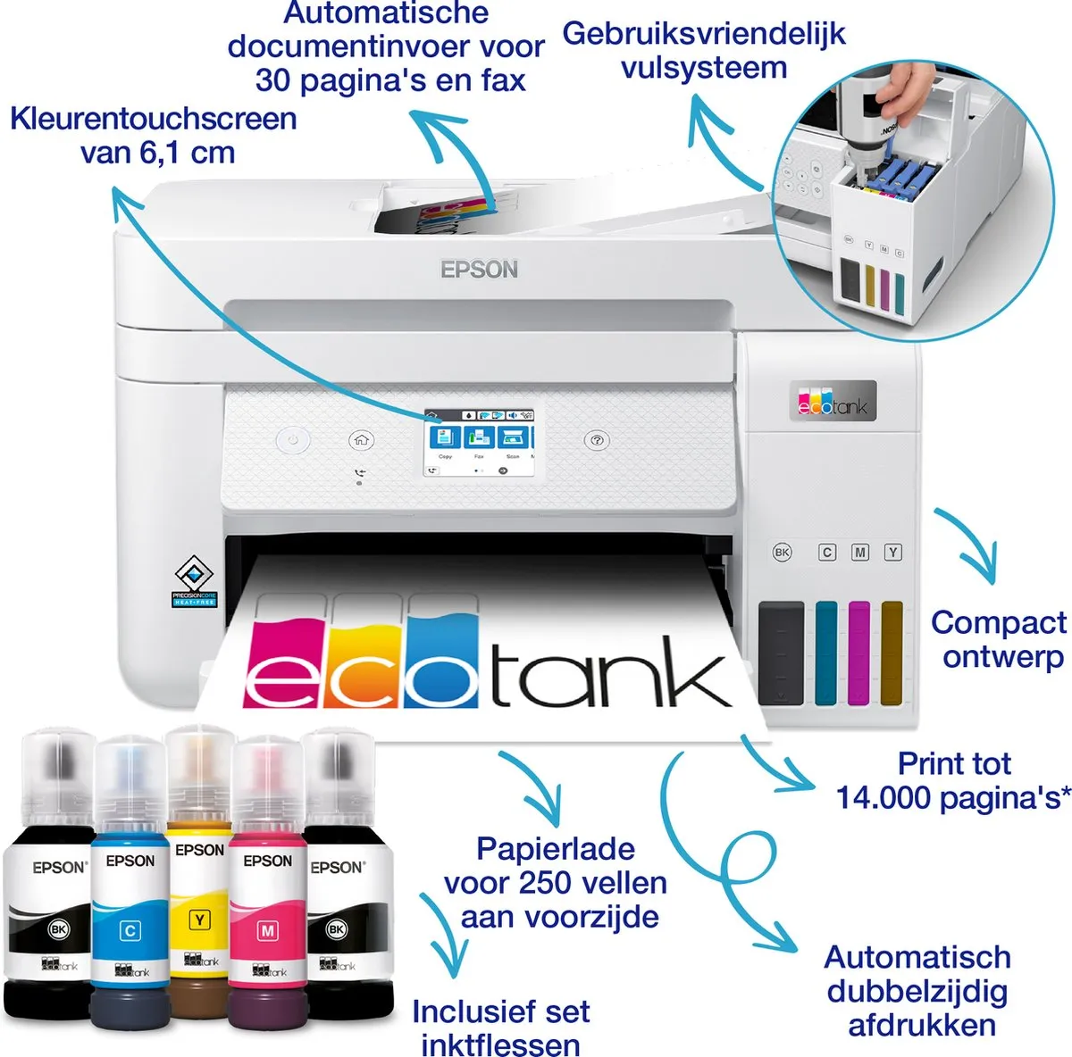 Epson EcoTank ET-4856 All-In-One Printer - Wit