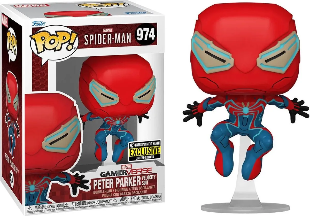 Funko Pop! Marvel Spider-Man 2 Peter Parker Velocity Suit #974 - Multi