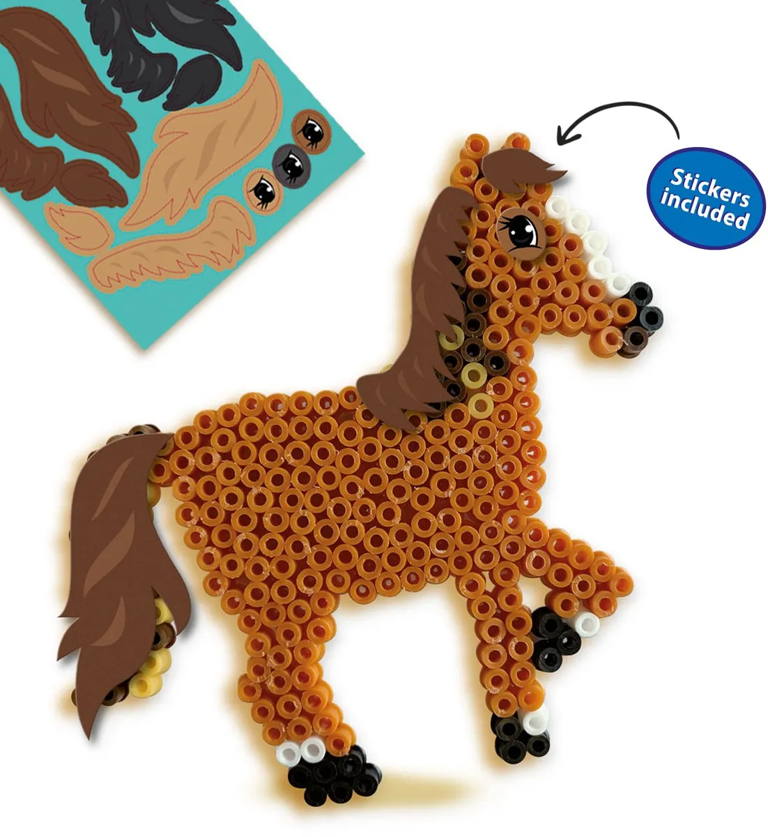 SES Creative Beedz Paard Strijkkralen - 1200 Stuks - 5 Kleuren