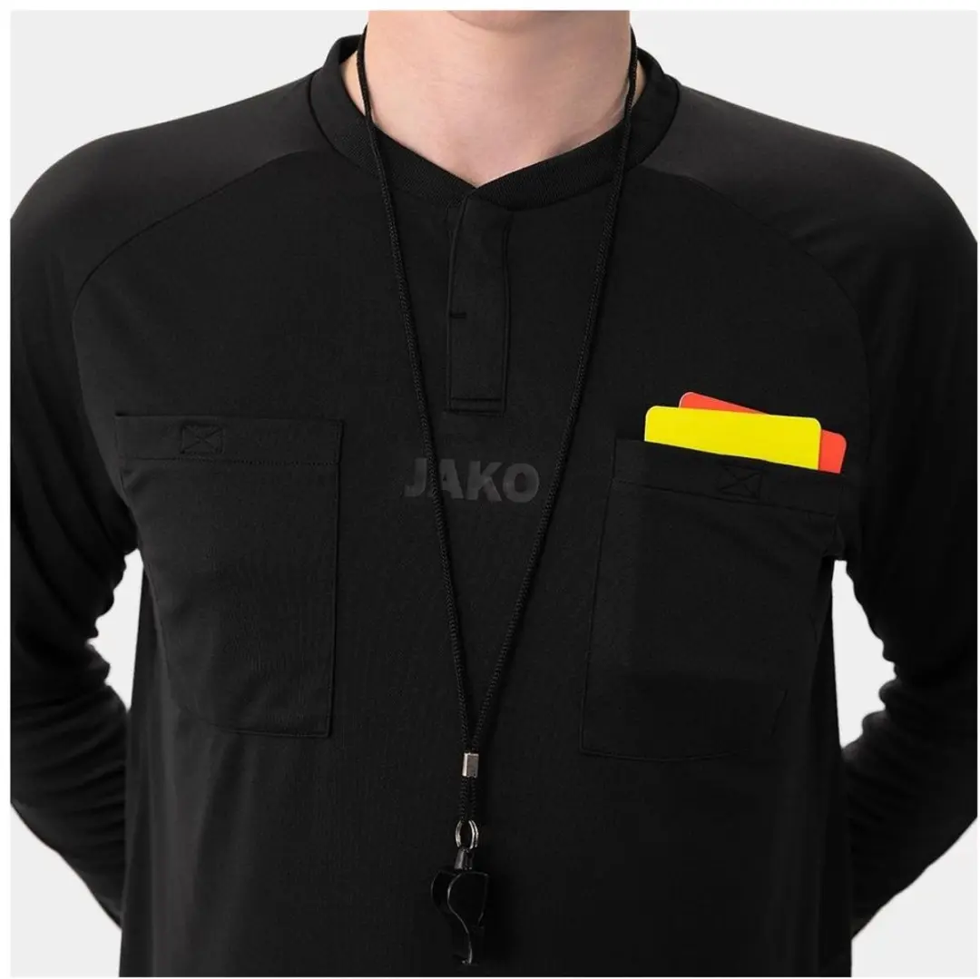 JAKO Scheidsrechtershirt Lange Mouw Heren - 3XL - Zwart
