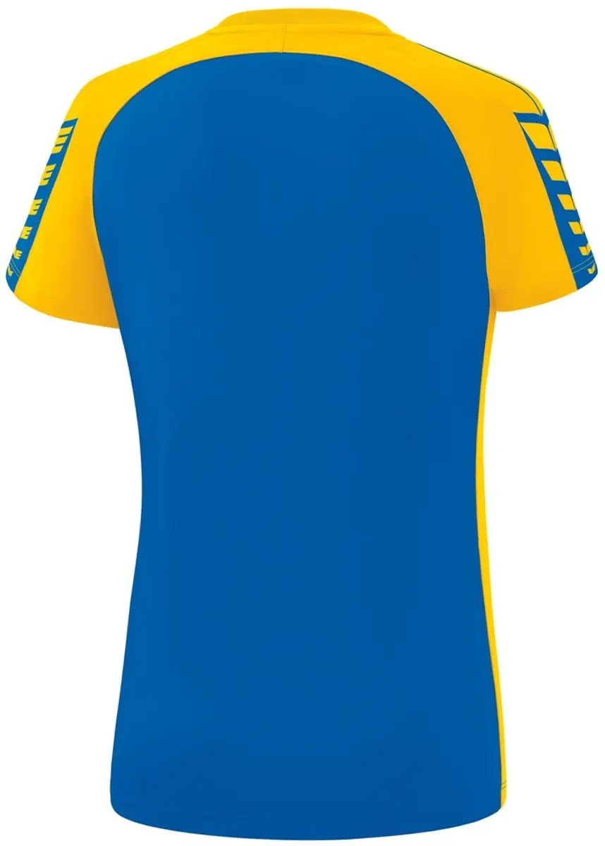 Erima Six Wings T-Shirt Dames - Geel/Royal 42