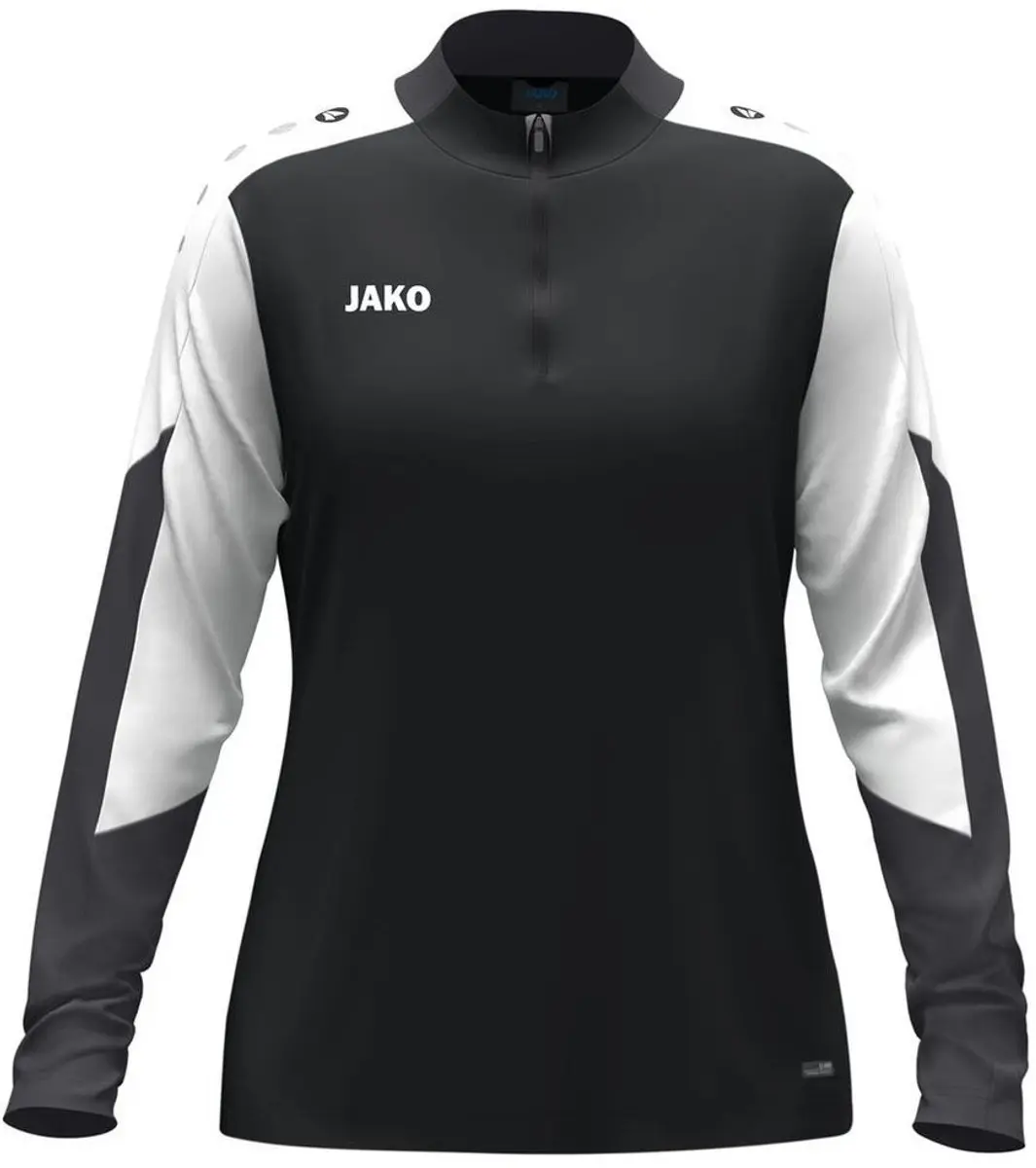 Jako Dynamic Ziptop Dames XL - Zwart/Wit/Anthraciet - afbeelding 6 van 6