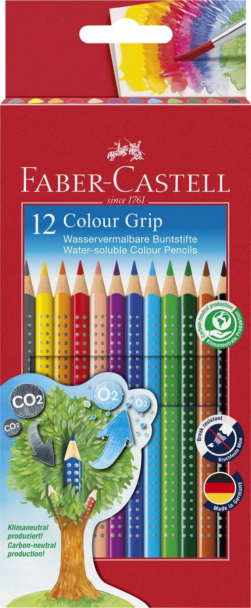 Faber-Castell Grip 2001 Kleurpotloden 12 Stuks - Assorti